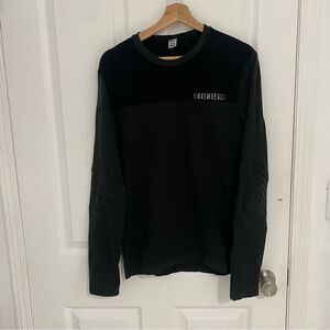 Bikkembergs Black Long Sleeve Crewneck Shirt Mens Size Medium